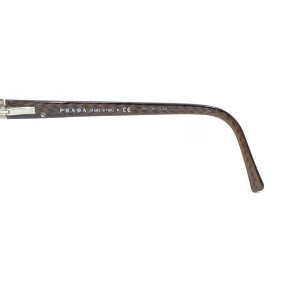 Prada VPR 60H 7BP-1O1 Brown Bronze Half Rim Eyeglasses Frames 51-18 135 Italy - Picture 9 of 12